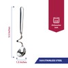 HIC Kitchen Curved Handle Honey Spoon, 18/8 Stainless Steel, Serve