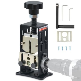 CREWORKS Pelacables manual, pelacables de 0,06 a 1 pulgada para taladro, pelacables de cobre para chatarra con 2 placas de alimentación, herramienta p