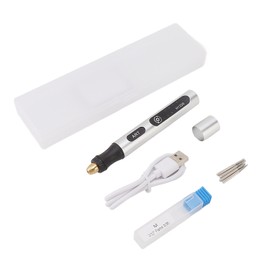 Portable Electric Engraving Tool Cordless Rotary Tool Non Slip Silver USB 4.2V 300mAh Engraving Pen for Metal Glass Wood
