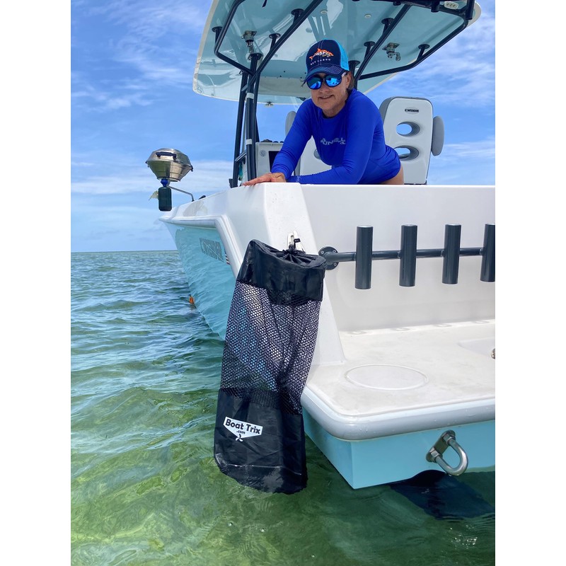 Boat Trash Bag Can Reuseable Washable Mesh and Nylon/Polyester by