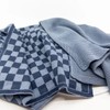 Ecovask Kitchen Towel Duo Organic Cotton, Check Navy Denim