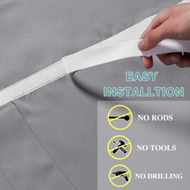 Turquoize Trcia Door Curtain Panel for French Doors Solid Curtain 26 X 68 Inches Tricia Window Door Curtains - Thermal Insulated & Privacy Assured Window Drape, W26 x L68, 2 Panel, Dove