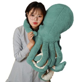 Green Octopus Plush Doll - Stuffed Toy for Kids & Lovers - Perfect for Birthdays, Christmas & Valentine's Day (17.7-inch)