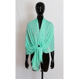 Van Der Rich ® - Soyeuse Scarf, Perfect Blend for Unparalleled Softness 90 cm x 180 cm - Women, Green lake