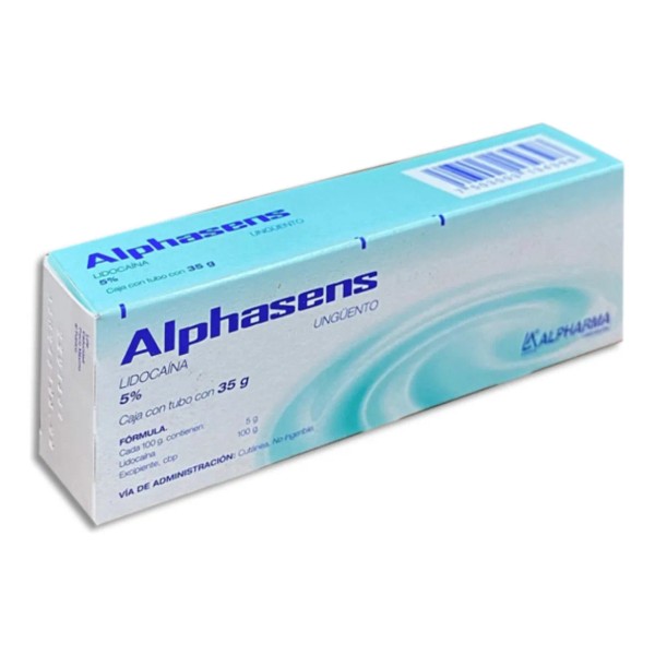Lidocaína Ungüento 5% Alphasens Caja Con Tubo Con 35 G
