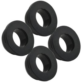 Cionyce 1-1/4" Top hat Rubber Grommets Drill Hole, 4 Pcs 13/16" ID Black Silicone Rubber Grommets for Wiring，Automotive，Firewall，Hole Plug，Desk，Screw，Water and Gas Pipe
