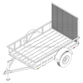 Johnson Trailer Parts 5′ x 8′ Utility Trailer Plans – 3,500 lb Capacity | Trailer Blueprints