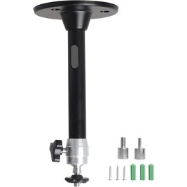 Mini Ceiling Wall Projector Mount Stand Compatible with QKK, DR.J, DBPOWER, , VANKYO, AAXA, Jinhoo, PVO, TMY, AuKing and  Other Mini Projector (175mm, Black) - Color: Black