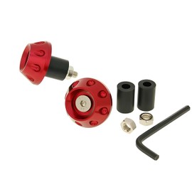 Handlebar End Vibration Absorbers Flat 13.5/17.5 mm – Red