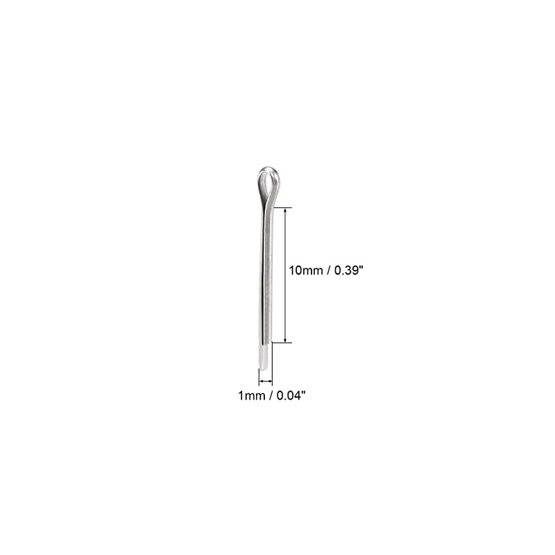 uxcell Split Cotter Pin - 1mm x 10mm 304 Stainless