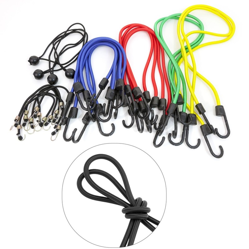 QWORK® Elastic Bungee Cord 6mm x 10m - Multicore Elastic