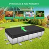 RICHIE 12-20FT Rectangular Pool Cover, Oval Solar Pool Cover for