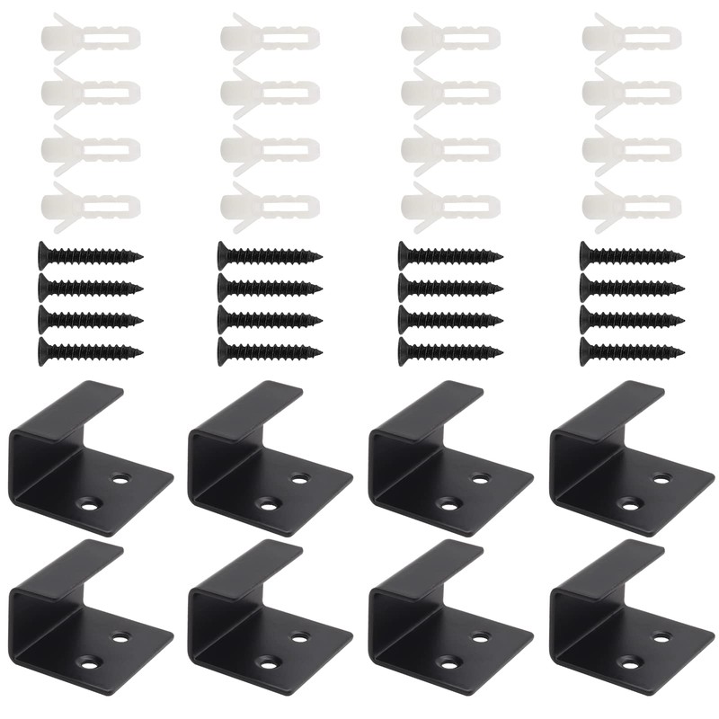 Coufce 20mm / 0.97 Inch Stainless Steel Tile Bracket, Black