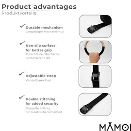 Gym Rings/Flying Rings - 2-in-1 Multifunctional Trapeze Swing with Wooden Rings - Trapeze for Hanging - Supports up to 100 kg - 100% Eco and Made in the EU