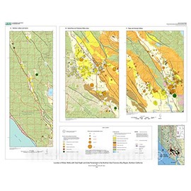 Historic Pictoric Map : Digital Tabulation of geologic and hydrologic Data from Wells in The Northern San Francisco Bay Region, Northern California, 2010 Cartography Wall Art : 30in x 24in