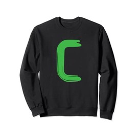 Creative Bold Green Letter C - Design Alphabet - Marker Sweatshirt