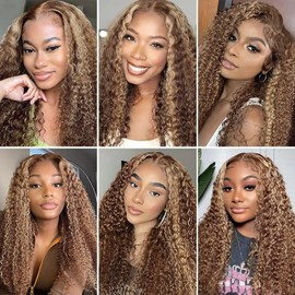 P427 Human Hair Bundle 27 Water Wave Bundles Brown Human Hair Bundles 14 16 18 inch Highlight Water Wave Bundle 300g