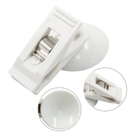 Coufce 6 Packs Shower Curtain Clips White Suction Cup Clips Shower Curtain Weight Clip for Shower Hanging, Camper Christmas Decor, Home Decoration