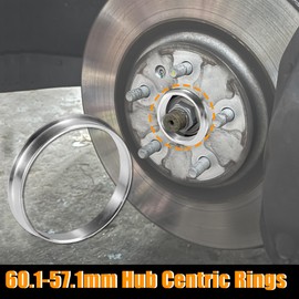 X AUTOHAUX 4pcs OD 60.1mm to ID 57.1mm Aluminum Alloy Car Hub Centric Rings
