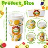 Jingmore 120 Set 16oz Summer Fruits Paper Coffee Cups with
