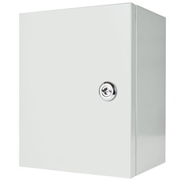 Outdoor Electrical Box Waterproof, NEMA 4 Steel Enclosure Box with Mounting Plate, Wall Mounted Lockable Electrical Junction Box for Indoor/Outdoor (12"x10"x6")