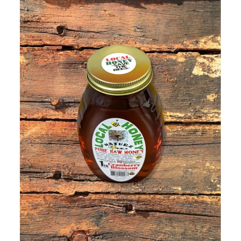Naturz Beez RAW CRANBERRY BLOSSOM HONEY 1LB 454g 100% PURE