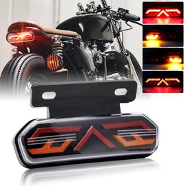 NWpangu 12V Motorcycle Tail Light Multi-Function Rear Light Universal LED Stop Brake Light Driving Light Turn Tai Light for Motorcycle Chopper Electronic Bike.