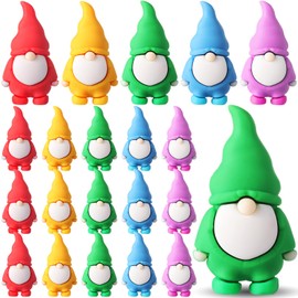DoubleFill 20 Pcs Colorful Mini Easter Gnomes Figures Bulk 1.38 Inch Easter Stuffers Gifts Miniature Tiny Gnomes Figurines to Hide Small Dwarf Garden House Statues for Patio Yard Lawn Decor (5 Colors)