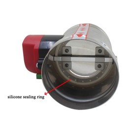 1 x 220 V HVAC Butterfly Valve Electric Throttle Valve Ventilation Valve Electric Diameter 80 100 125 150 200 250 300 250 400 mm (Height 150 mm + Outer Diameter 80 mm)