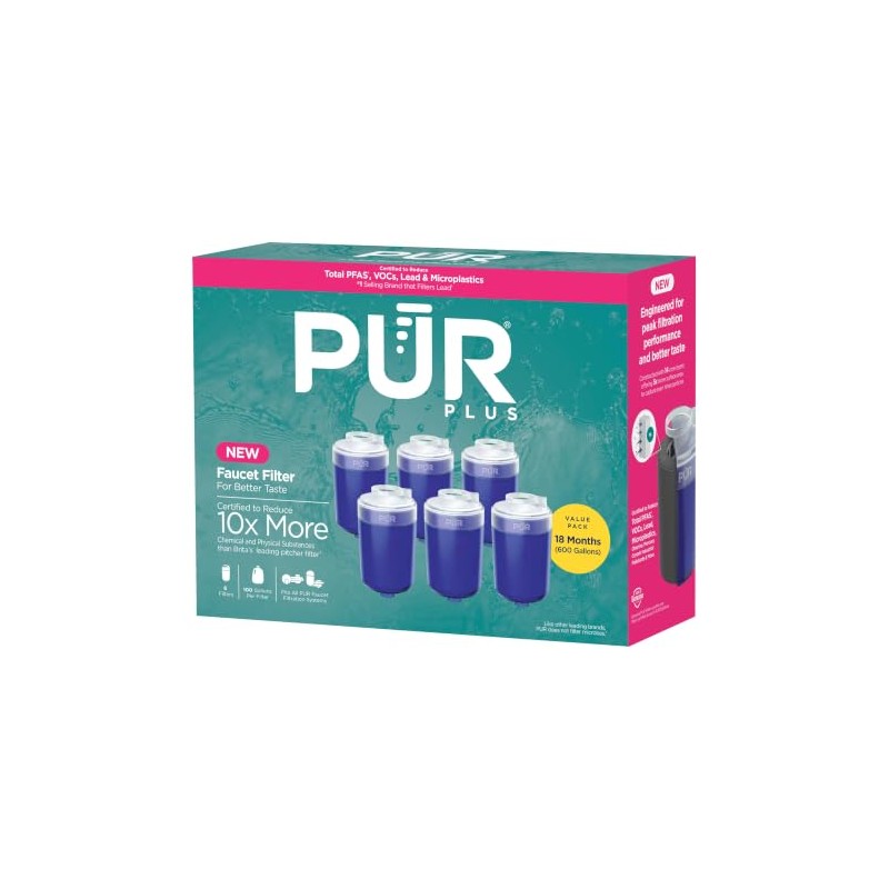 PUR - Filtro de repuesto, Paquete de 6