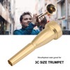 3C Trumpet Mouthpiece Fine Copper Trumpet Mouthpiece Trumpet Part Accessories(Gold)