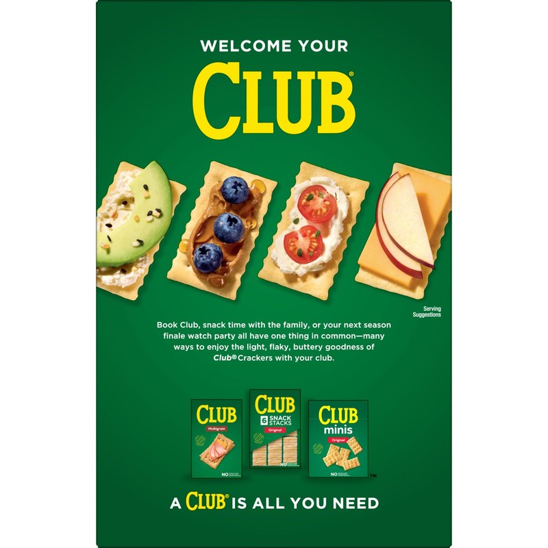 Kellogg's Club Crackers Reduced Fat, Lunch Box Snacks, 11.7oz Box