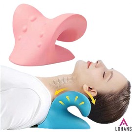 2in1 Two Way Cervical Massage Pillow C Type Cushion Pillow Neck Cervical massage pink 2ea