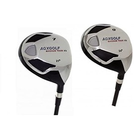AGXGOLF Men's Magnum 7 + 9 Fairway Utility Woods Set: Graphite Shafts + Head Covers Right Hand, Regular Flex, X-Tall Length (+1.5")