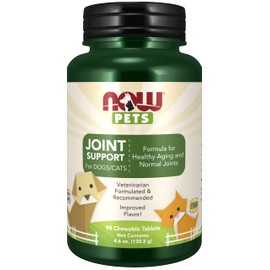 NOW Pet Health, Joint Support Supplement, Formulated for Cats & Dogs, NASC Certified, 90 Chewable Tablets