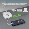 European Travel Plug Adapter, FOVAL EU UK US Power Strip