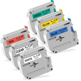 MarkField Compatible Brother P-touch M Tapes 9 mm x 8 m Label Tape M-K221 M-K121 M-K421 M-K521 M-K621 M-K721, Compatible with Brother PT-90 PT-M95 PT-80 PT-65 PT-85 PT-75 PT-100 PT-110, 9 mm x 8 mm m
