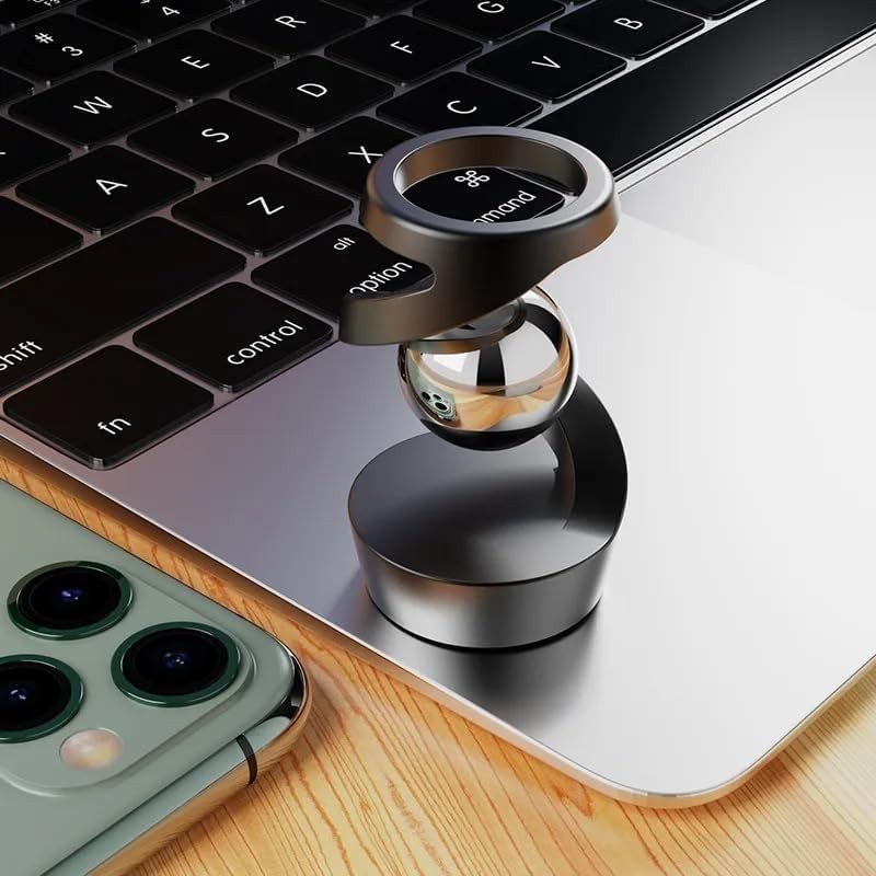 Kinetic desk toy that defies gravity, hanging gyroscope on the