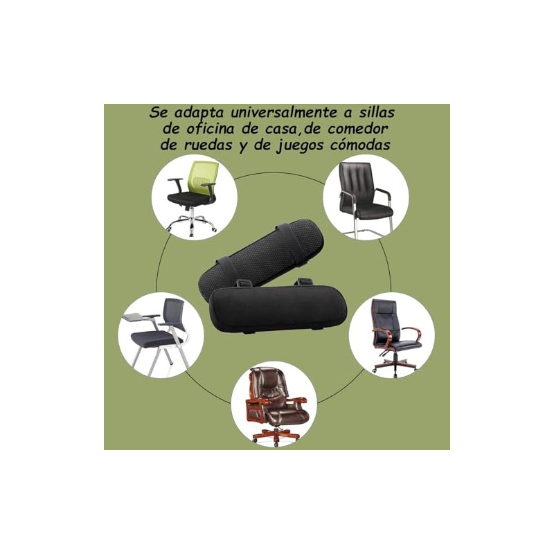 UTRHHVS 2 Reposabrazos ergonmico para silla de oficina, cuenta con