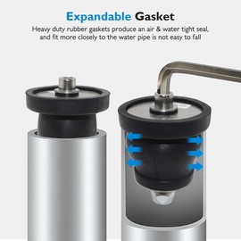 BOPOREAE Expandable Mechanical Seal, Cleanout Pipe Plug-Rubber Expansion Scupper Plugs & Removable Stainless Steel Allen Wrench Handle, 1-9/16 to 1-3/4 in Sewer Cap Cover, Winterizing Pool Boat Plugs