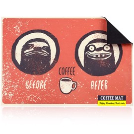 Dish Drying Mat for Kitchen Counter, 16"x24" Super Absorbent Hide Stain Dish Drying Pad with Non-slip Rubber Backed, Quick Drying Mat for Coffee Machine Dish Rack