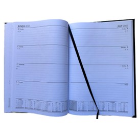 2025 Diary A4 Week to View - Black