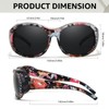 TJUTR Sunglasses Fit Over Glasses for Women, Trendy Oversized Sun