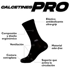 HUIZAPOL | Calcetas Deportivas Pro Negro - S/M | Calcetas Hombre y Calcetas Mujer - Calcetines Hombre Calcetines Mujer | Conjunto Deportivo Hombre - Ropa Aesthetic | Ropa Deportiva - Medias Aesthetic