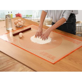 Silicone Pastry Mat 34x26 Inch Nonstick Baking Mat Perfect for Dough Mat, Pastry Board, Dough Rolling Mat, Kneading Board, Pie Crust Mat, Fondant Mat, Pasta/Pizza Mat, Kitchen Counter Mat