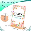 Aemygo 6 Pack 8.5x11 Acrylic Sign Holder L Shape, Clear