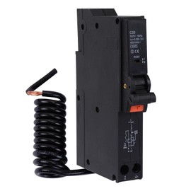 120V 20A RCBO, Residual Current Circuit Breaker with Overload and Leakage Protection, 10kA, 30mA, Single-Wire Insertion, for Home & Industrial Use, CE Certified