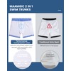 MaaMgic Mens Swim Trunks with Compression Liner 2 in 1