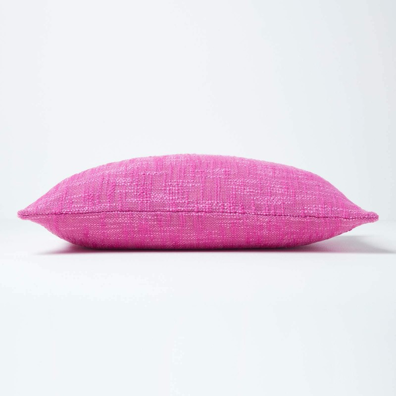HOMESCAPES Pink Cerise 12 x 20 Inch Nirvana Pure Slub