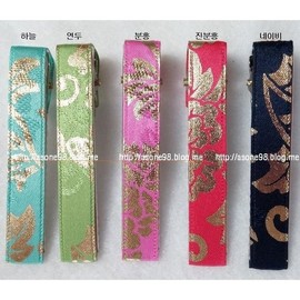 Hanbok fabric ribbon for pin ends / Tube ribbon / Baessi hairpin materials / 핀대마감용 한복원단리본/튜브리본/배씨머리핀재료